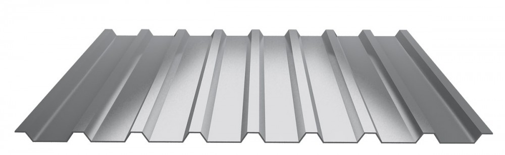 Профнастил покрівельний товщ. 0.6мм, хвиля 20мм, сталь S250GD цинк Z100, без органічного покриття матовий